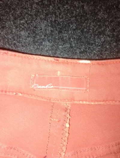 CAMBIO Damen Stoffhose Rot Gr. 42 Slim Fit Baumwolle Casual