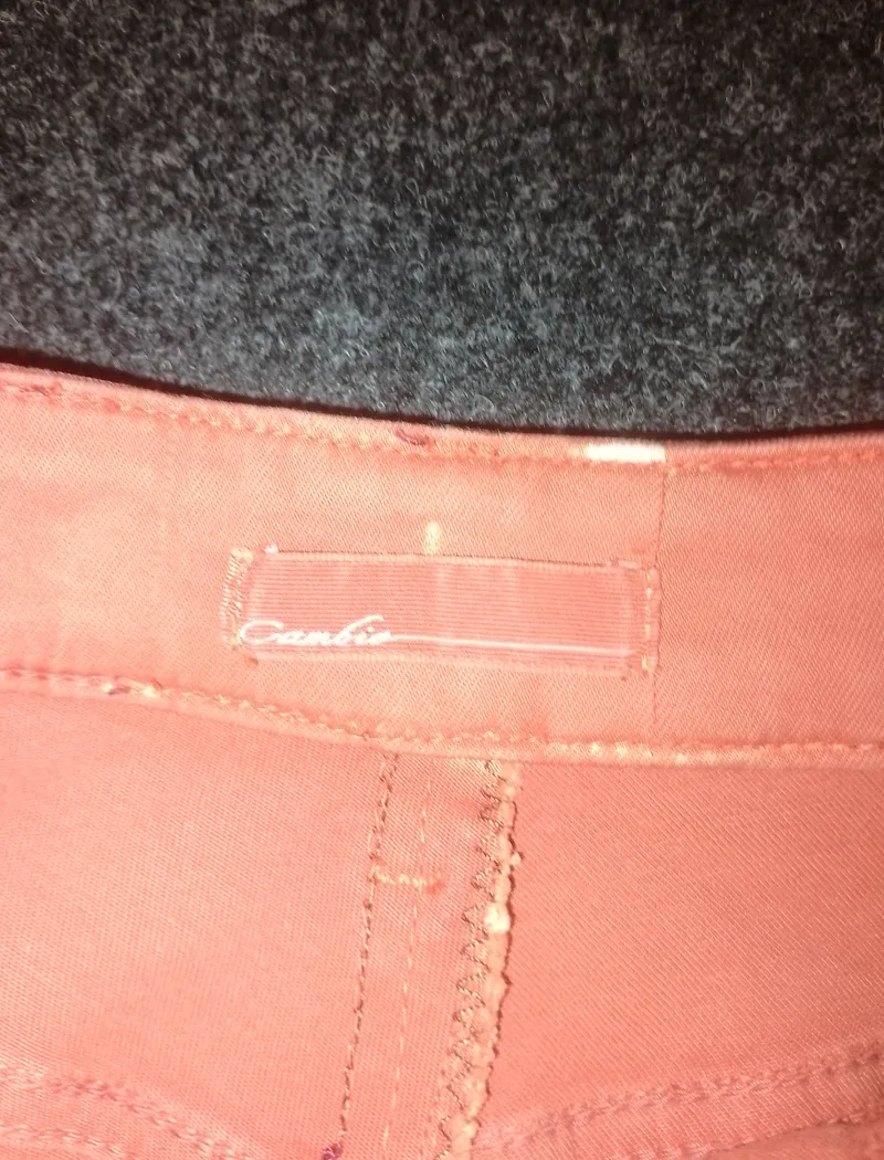 CAMBIO Damen Stoffhose Rot Gr. 42 Slim Fit Baumwolle Casual 2