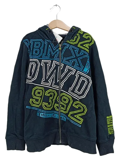 Here & There Jungen Kapuzenpullover Sweatjacke Hoodie BMX Blau Gr. 134-140