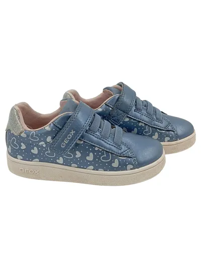 GEOX Sneaker low Kinder Gr. 25 Blau Herzen Punkte Streetwear Casual