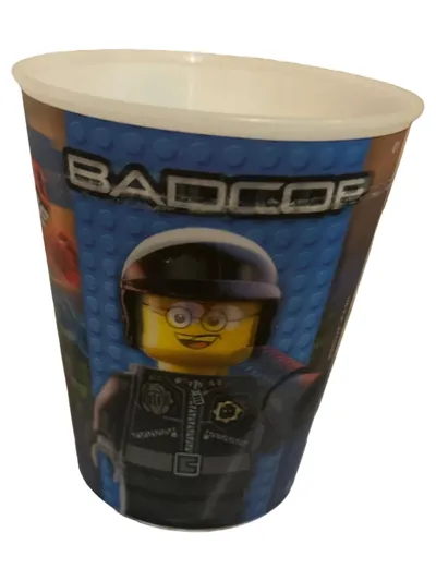 LEGO Movie Bad Cop Becher Fan Tasse Kunststoff Kinder 10cm Mehrfarbig
