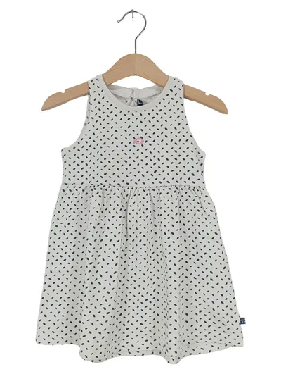 WEEKEND A LA MER Kinder Sommerkleid Gr. 92 Weiß gepunktet Baumwolle
