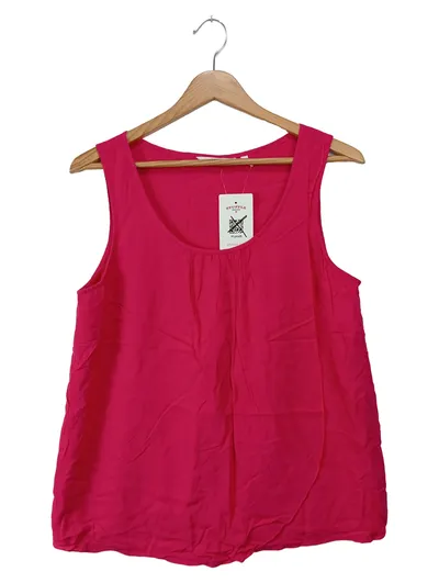 ANNE L. Damen Top Rosa Gr. 38/M Klassisch Elegant Viskose Ärmellos