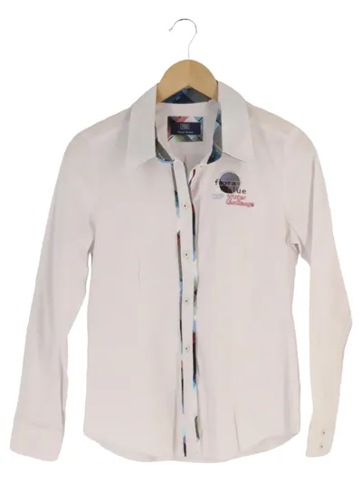FIORA BLUE Damen Business Hemd Bluse Gr. 36/S Weiß Klassisch Elegant Büro