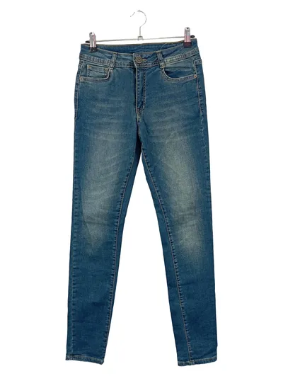 ESRA JEANS Damen Straight Leg Jeans Gr. 36/S Blau Casual