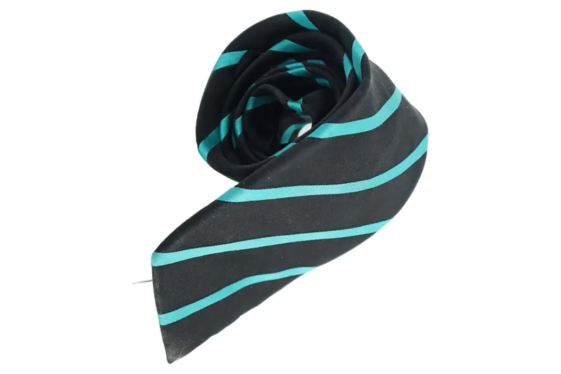 AKZENTE Herren Krawatte Schwarz Gestreift Seide Business Elegant 8cm 150cm 1