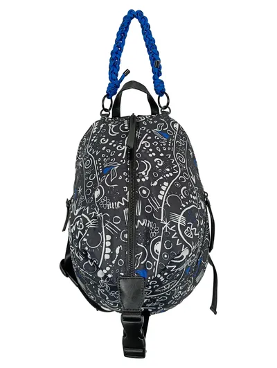 Desigual Damen Rucksack Schwarz Grafisch Modern Freizeit Alltag Tasche