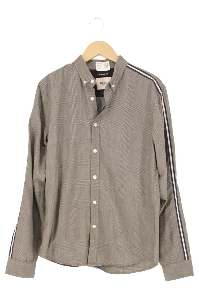 DEELUXE74 Freizeithemd Herren 50/L Grau Kariert Casual Langarm 1