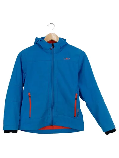 CMP Softshelljacke Kinder Jacke Outdoor Gr. 152 Blau ClimaProtect Kapuze