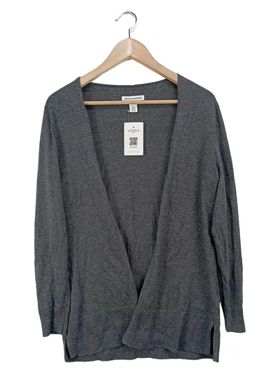 AMAZON Damen Strickjacke Grau Gr. 38/M Klassisch Elegant Baumwolle Modal