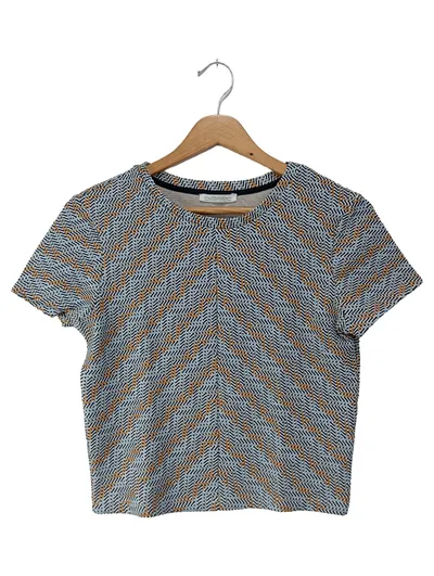 TRF BY ZARA Damen T-Shirt 36/S Mehrfarbig Grafisch Streetwear Vintage
