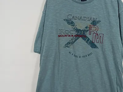 Engbers Herren T-Shirt Canadian Rockies Mountain Sports Gr. 50/L Blau