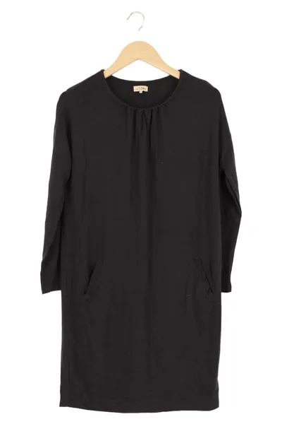 BYTIMO Damen Freizeitkleid Gr. 34/XS Schwarz Minimalistisch Casual Lyocell