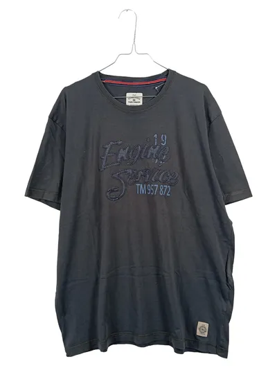 Tom Tailor Herren T-Shirt Engine Service Gr. 50/L Grau Stickerei