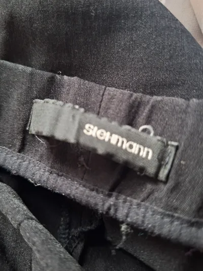 Steilmann Stoffhose Damen Gr. 42 Schwarz Klassisch Baumwolle