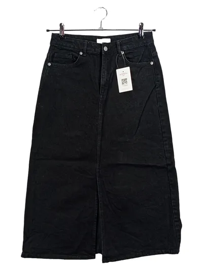 Selected Femme Jeansrock Maxirock Damen Baumwolle Schwarz Gr. 38 M