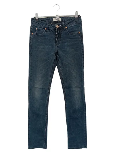 ACNE Damen Straight Leg Jeans W26/L32 Blau Casual