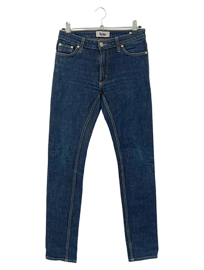 ACNE Damen Jeans Regular Fit W26/32 Blau Casual Modern
