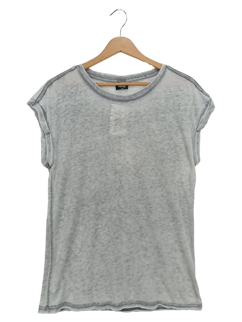 AMY & IVY T-Shirt Damen Gr. 34/XS Grau Casual Basic Oberteil 1
