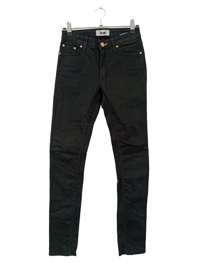 ACNE Damen Jeans Skinny Fit W25/34 Schwarz FLEX S WET BLACK Stretch Hose