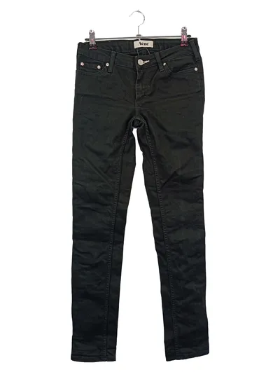 ACNE Damen Jeans Skinny Fit KEX W27/36 S Schwarz Denim Stretch Casual