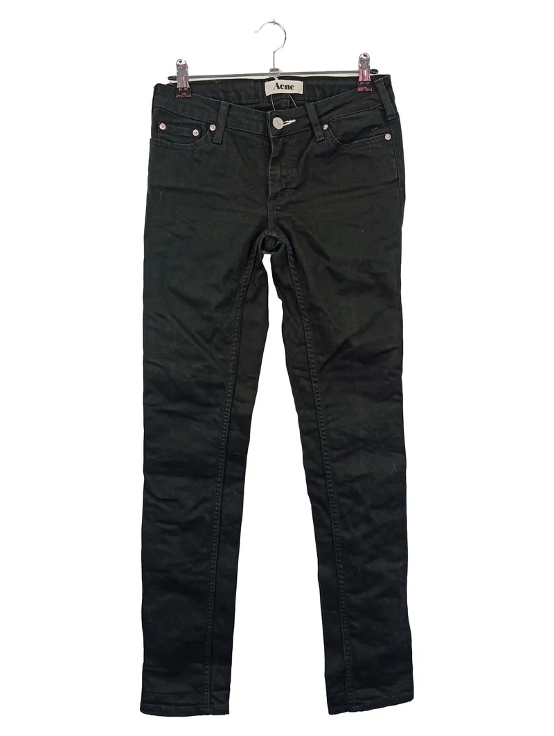 ACNE Damen Jeans Skinny Fit KEX W27/36 S Schwarz Denim Stretch Casual 1