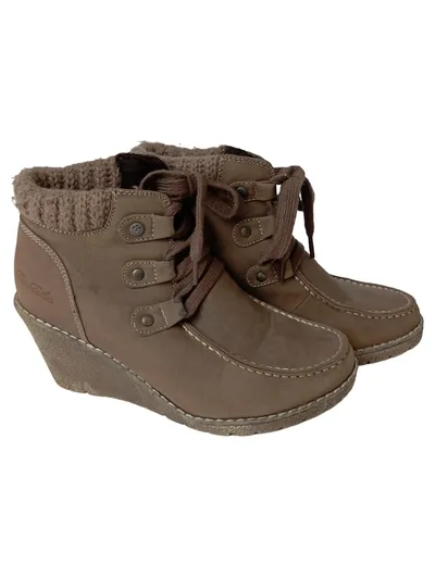 TOM TAILOR Damen Stiefelette Gr. 39 Braun Vintage Casual Boots