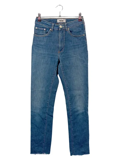 ACNE Needle Marine High Waist Jeans Damen W27/36/S Blau Stretch Denim