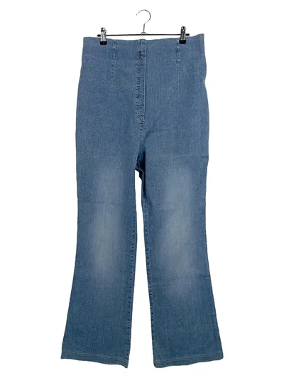 CHRISTOFF Damen Umstandshose Gr. 40 L Blau Casual Jeans Baumwolle Maternity