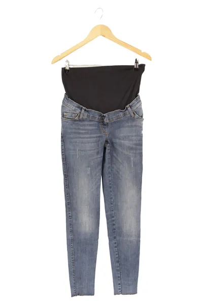 LOVE2WAIT Umstandshose Damen Gr. 36 Blau Slim Fit Jeans Baumwolle
