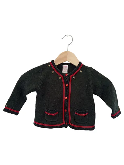 GYMBOREE Kinder Strickjacke Gr. 80/86 Schwarz Klassisch Casual
