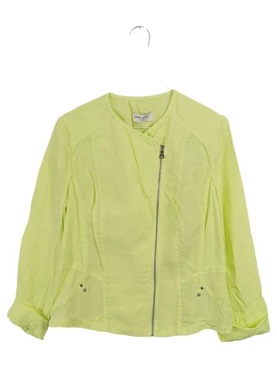 Gerry Weber Damen Leichte Jacke Gr. 40 Gelb Viskose Reißverschluss