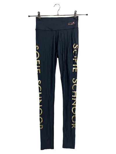 Sofie Schnoor Damen Leggings XS W26/34 Schwarz Sportlich Logo-Print