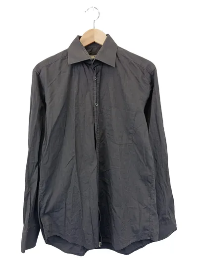 THEO WORMLAND Business Hemd Herren Gr. 39/S Grau Klassisch Elegant Langarm