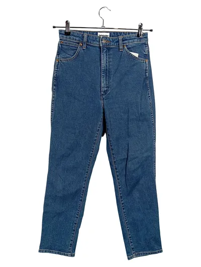 Wrangler Icons Damen Jeans Regular Fit W28 Blau Baumwolle Denim