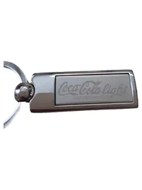 Coca-Cola Schlüsselanhänger Logo Silber Metall 8cm Modern Gebraucht 2