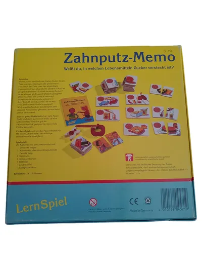 HABA Zahnputz-Memo Lernspiel Gedächtnisspiel Kinderspiel ab 4 Jahre Gelb