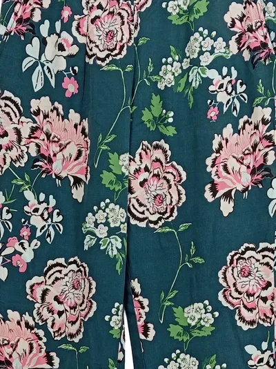 Q/S designed by Jogginghose Damen Blumenmuster Viskose Raffungen Mehrfarbig XS