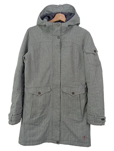 Vaude Damen Winterjacke Outdoor Grau Gr. 34/XXS mit Kapuze