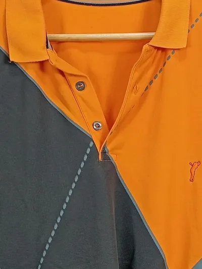 GOLFINO Herren Poloshirt Orange XL Argyle Sportlich