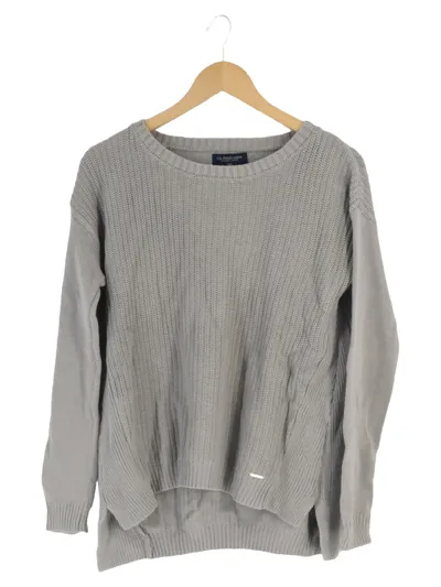 U.S. POLO ASSN. Herren Pullover Strickmuster Grau Gr. 46/S Casual