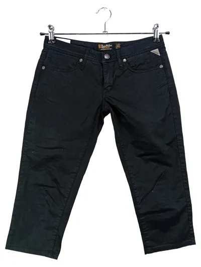 REPLAY Damen Jeans Regular Fit W27/36/S Schwarz Baumwolle Stretch