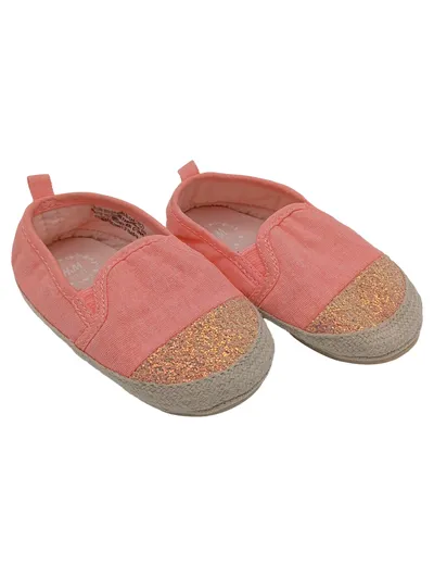 H&M Slipper Kinder Mädchen Gr. 20/21 Rosa Glitzer Espadrilles