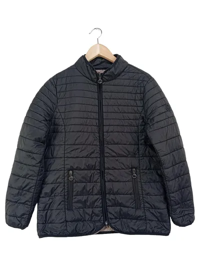 Danwear Damen Steppjacke Gr. 42/L Schwarz Streetwear Klassisch Outdoor