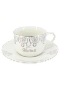 BAREUTHER BAVARIA Tasse Unterteller Weiß Elegant Silberbraut Porzellan 1
