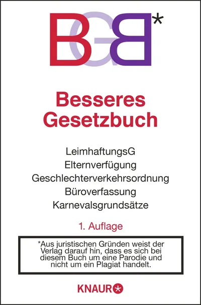 Oliver Kuhn Bessere Gesetzbuch Humorbuch Parodie Taschenbuch Deutsch