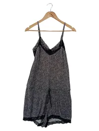 JETTE Jumpsuit Damen Gr. 40/L Schwarz Punkte Spitze Casual Modern 1