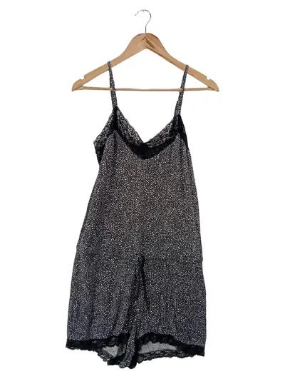 JETTE Jumpsuit Damen Gr. 40/L Schwarz Punkte Spitze Casual Modern