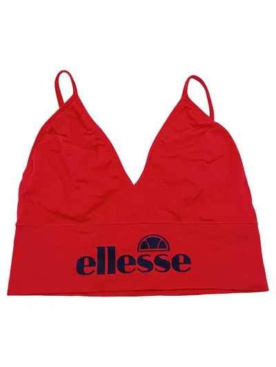 ELLESSE Damen Sport BH Gr. 40 Rot Sportlich Nylon Elasthan