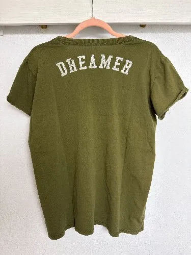 ROXY Damen T-Shirt Dreamer Palmen-Print Oliv Gr. S Baumwolle